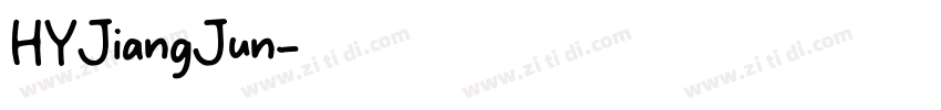 HYJiangJun字体转换