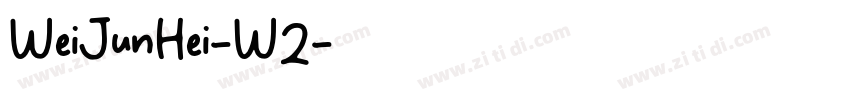 WeiJunHei-W2字体转换