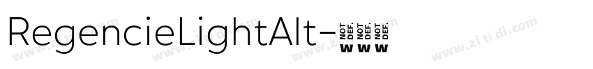 RegencieLightAlt字体转换