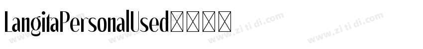 LangitaPersonalUsed字体转换