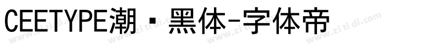 CEETYPE潮级黑体字体转换