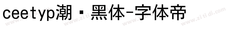 ceetyp潮级黑体字体转换