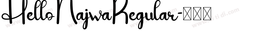 HelloNajwaRegular字体转换
