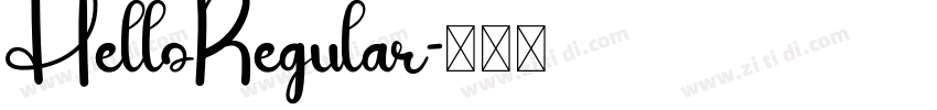 HelloRegular字体转换