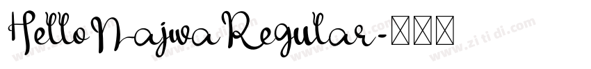 HelloNajwaRegular字体转换