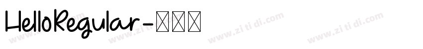 HelloRegular字体转换