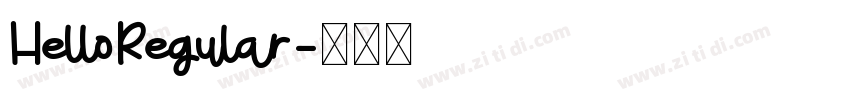 HelloRegular字体转换