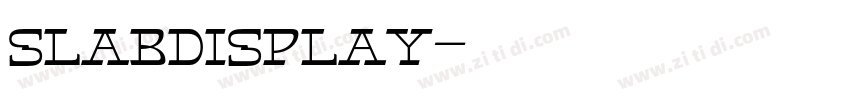 SlabDisplay字体转换