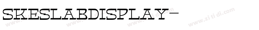 skeSlabDisplay字体转换