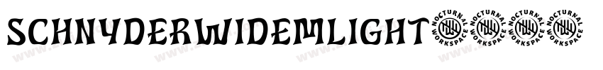 SchnyderWideMLight字体转换