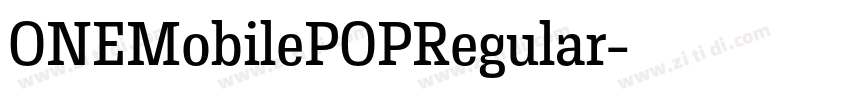 ONEMobilePOPRegular字体转换