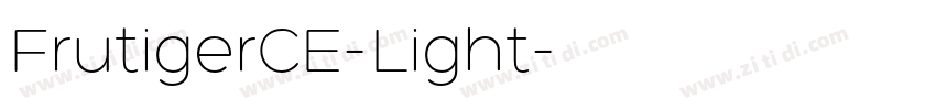 FrutigerCE-Light字体转换