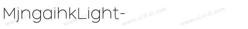 MjngaihkLight字体转换
