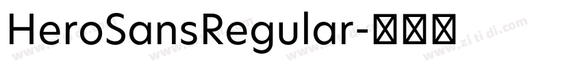 HeroSansRegular字体转换