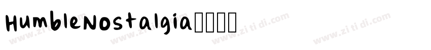 HumbleNostalgia字体转换