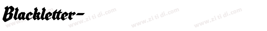 Blackletter字体转换