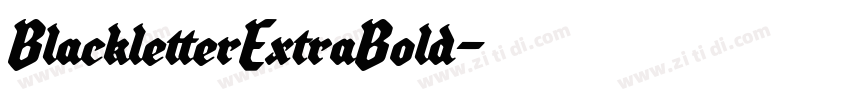 BlackletterExtraBold字体转换