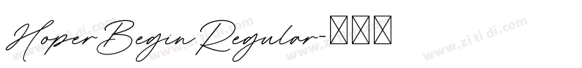 HoperBeginRegular字体转换
