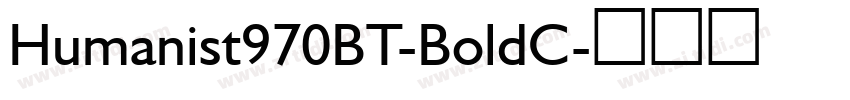 Humanist970BT-BoldC字体转换
