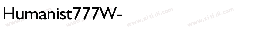 Humanist777W字体转换