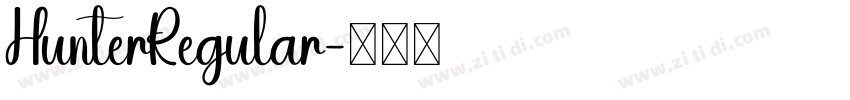 HunterRegular字体转换