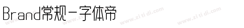 Brand常规字体转换