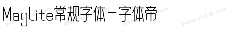 Maglite常规字体字体转换
