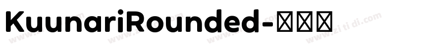 KuunariRounded字体转换