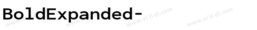 BoldExpanded字体转换