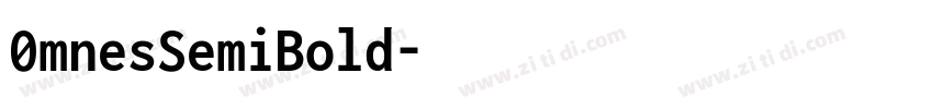 0mnesSemiBold字体转换