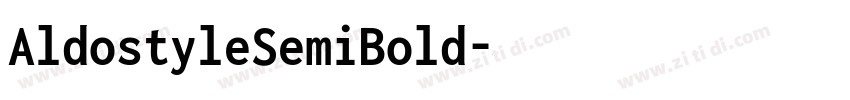 AldostyleSemiBold字体转换