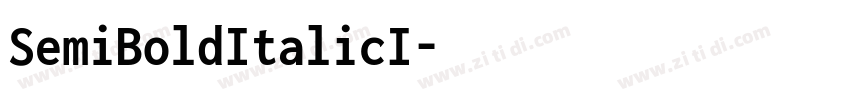 SemiBoldItalicI字体转换