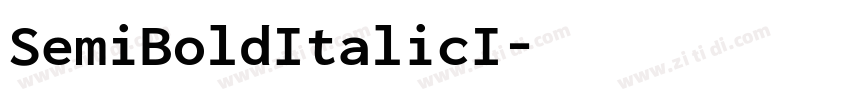 SemiBoldItalicI字体转换