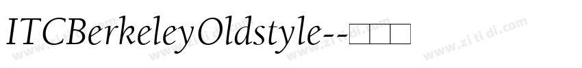 ITCBerkeleyOldstyle-字体转换