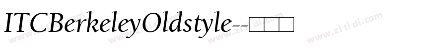 ITCBerkeleyOldstyle-字体转换