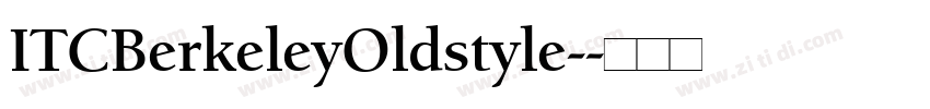 ITCBerkeleyOldstyle-字体转换