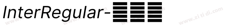InterReguIar字体转换