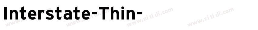 Interstate-Thin字体转换