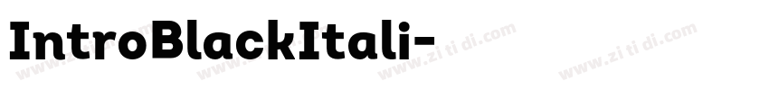 IntroBlackItali字体转换
