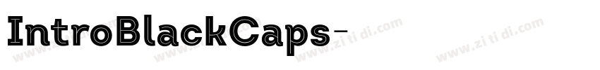 IntroBlackCaps字体转换