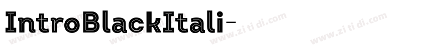 IntroBlackItali字体转换