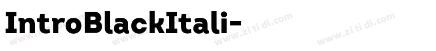 IntroBlackItali字体转换