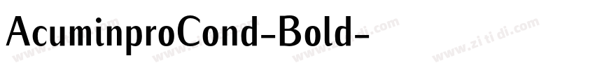 AcuminproCond-Bold字体转换