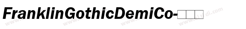 FranklinGothicDemiCo字体转换