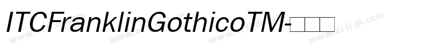 ITCFranklinGothicoTM字体转换