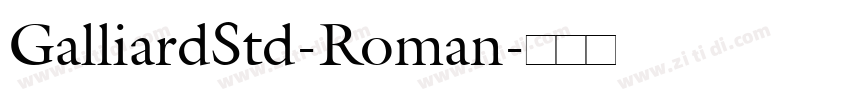 GalliardStd-Roman字体转换
