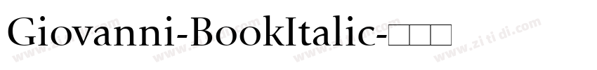 Giovanni-BookItalic字体转换
