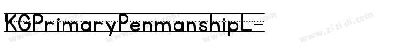 KGPrimaryPenmanshipL字体转换