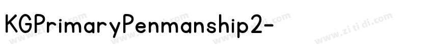 KGPrimaryPenmanship2字体转换