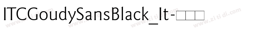 ITCGoudySansBlack_It字体转换